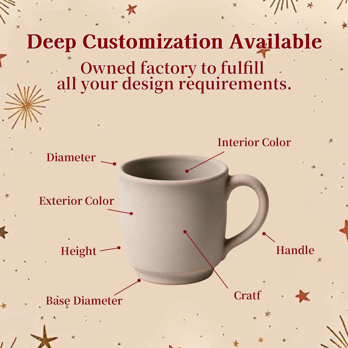 Frosty Pal Collection – Screen Print, Hand‑Painted, Colored Glaze, Speckled Ceramic Mug Set