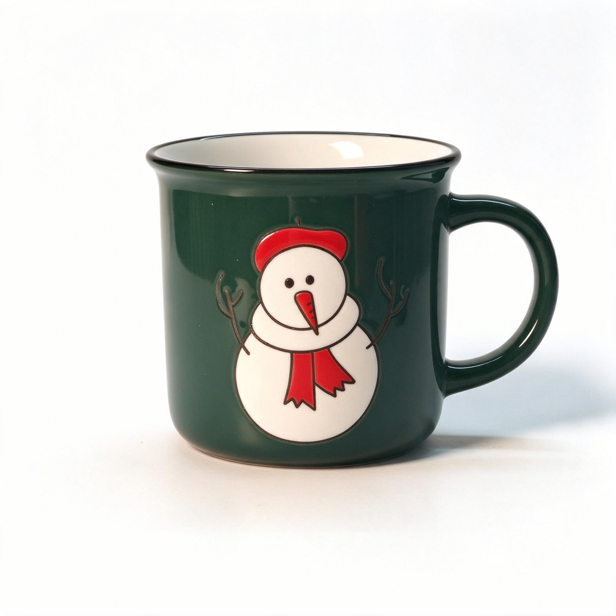 Frosty Pal Collection – Screen Print, Hand‑Painted, Colored Glaze, Speckled Ceramic Mug Set