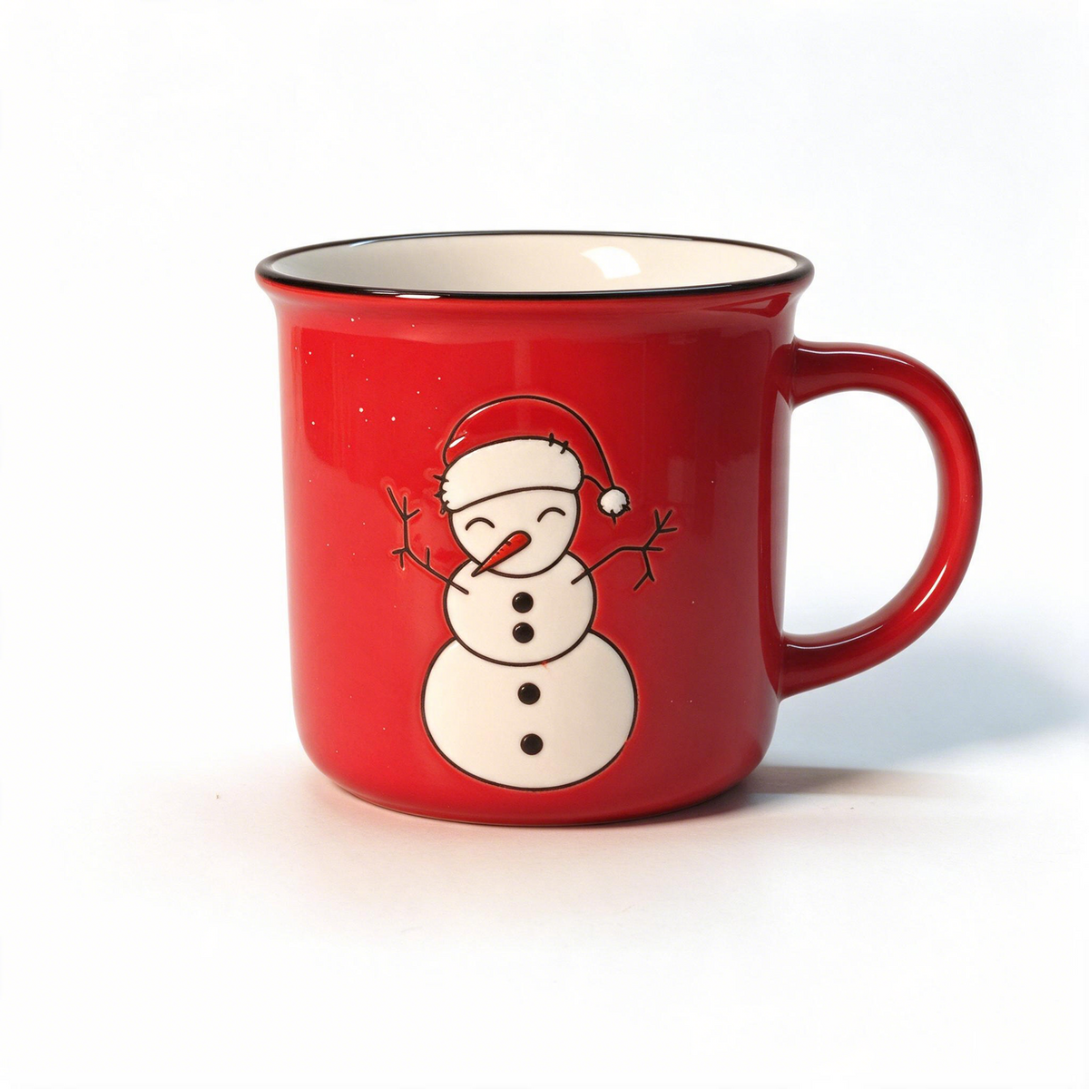 Frosty Pal Collection – Screen Print, Hand‑Painted, Colored Glaze, Speckled Ceramic Mug Set