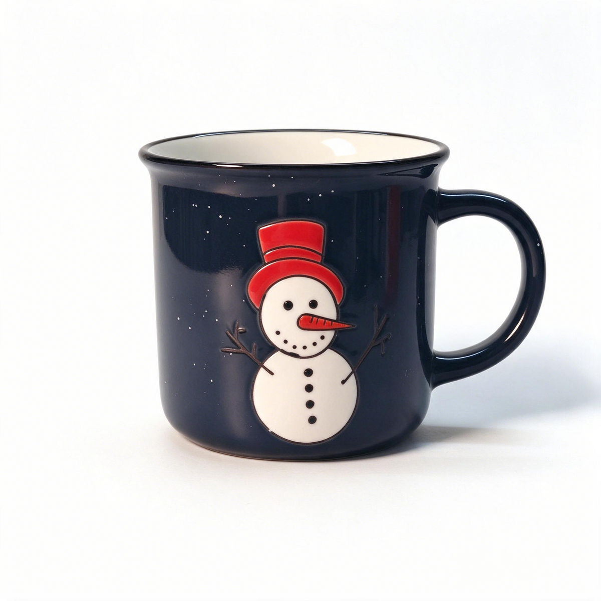 Frosty Pal Collection – Screen Print, Hand‑Painted, Colored Glaze, Speckled Ceramic Mug Set