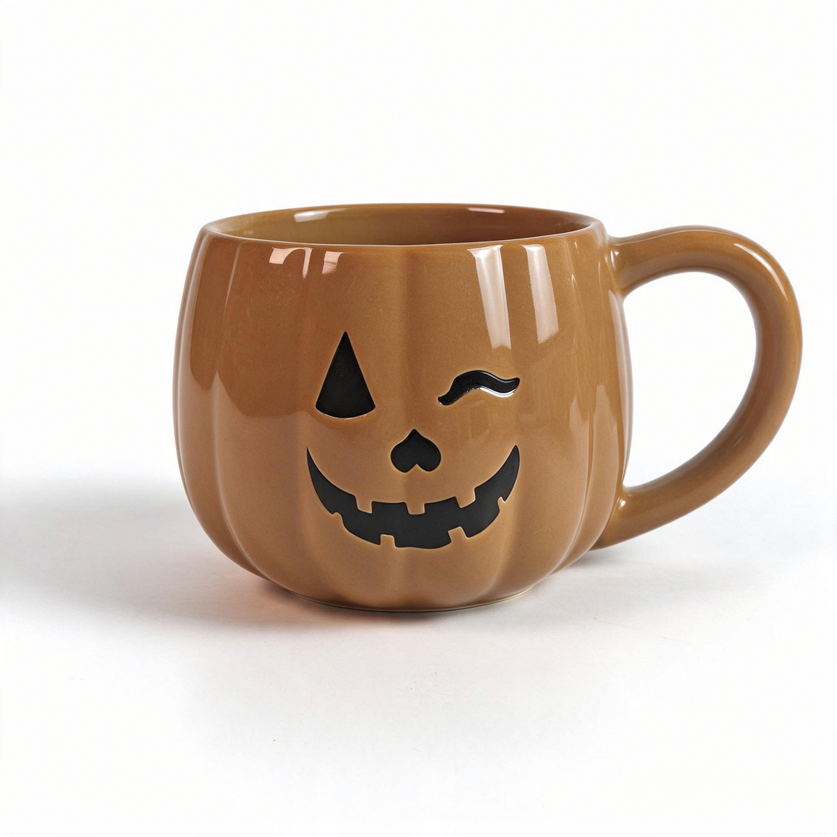 Jack‑O‑Grin Collection – Single‑Side Screen Printing, Colored Glaze Ceramic Mug Set