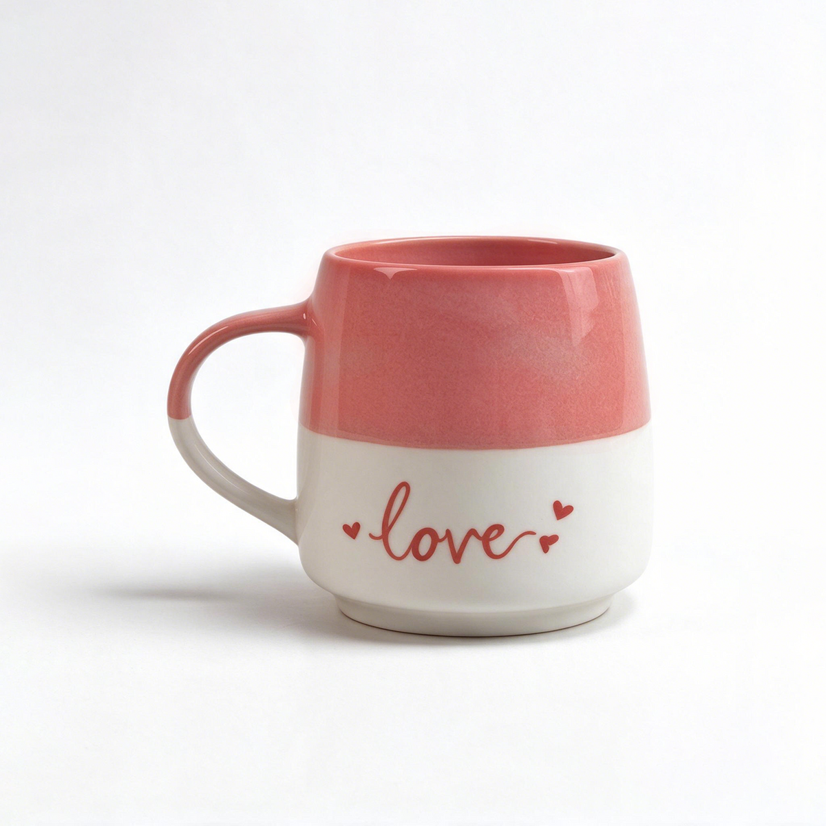 Soft Affection Collection – Screen Printing, Reactive Glaze, Exposed Bisque Ceramic Mug Set